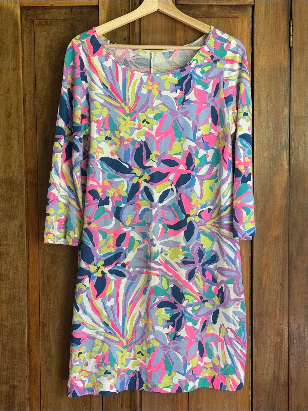 Lilly Pulitzer M Lightweight Multicolor Floral Dress Beach Resort Coastal